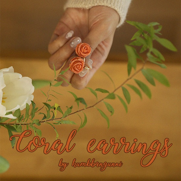 ㆍDesigned by Namheeㆍ Momo Coral Hook Earrings 18K 모모 산호(L) 훅 귀걸이
