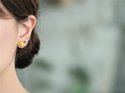 ㆍDesigned by Namheeㆍ Beauty Inside Amber Earrings 18K 뷰티 인사이드 호박 귀걸이
