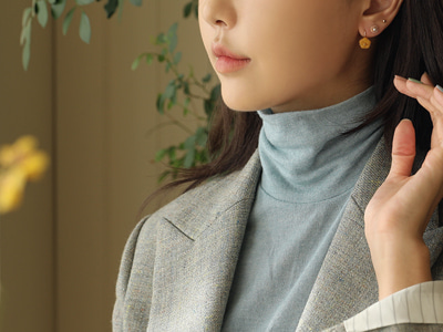 ㆍDesigned by Namheeㆍ Amber Gold Ball Hook Earrings 18K 호박 금볼 훅 귀걸이