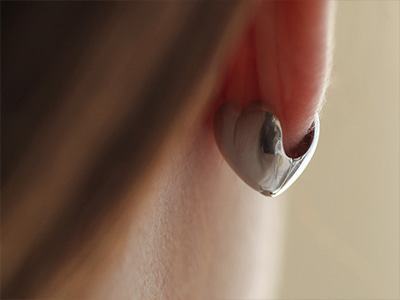 Heart One Touch Earrings 18K 하트 원터치 귀걸이