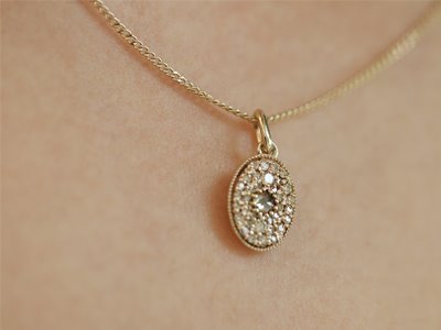 Cognac Diamond Lulu Necklace 18K 꼬냑 다이아몬드 루루 목걸이